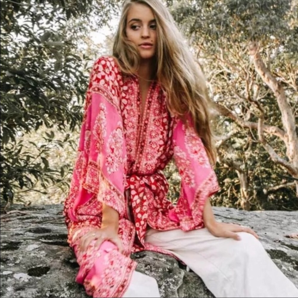 Kimono/Festival/Beach/Boho/Swim/Duster/Cardigan - Picture 4 of 8